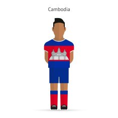 Cambodia football player Soccer uniform N2
