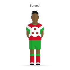 Burundi football player Soccer uniform N2