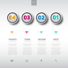 Abstract plastic buttons or rings panel banners for business N2