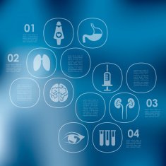 medicine infographic with unfocused background N41