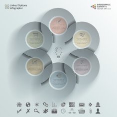 Linked Circles Projects Elaboration Infographic Background N2 free ...