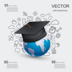 vector modern education infographic background N2