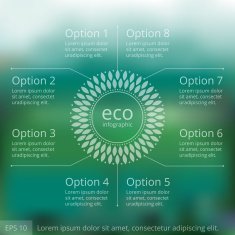 Vector web and mobile eco template with infographic for design