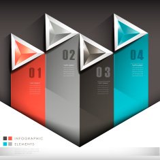 abstract triangle label infographics N3