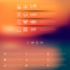 business infographic with unfocused background N172