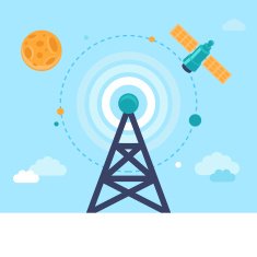 Vector antenna tower and satellite