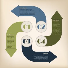 Infographic design with text on arrows N2
