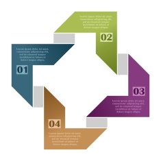 Modern business origami style banner N2