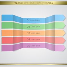 Modern vector paper arrow infographics elements N2