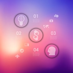 business infographic with unfocused background N173
