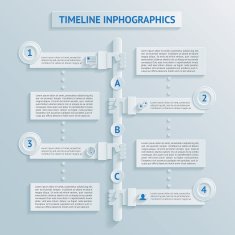 Paper timeline infographics N2