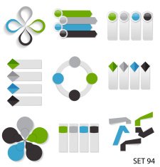 Collection of Infographic Templates for Business Vector Illustra N99