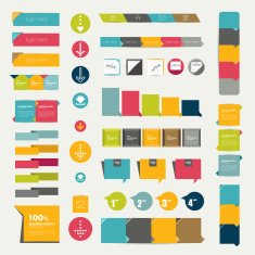 Collections of infographics flat design diagrams N5