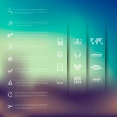 business infographic with unfocused background N174
