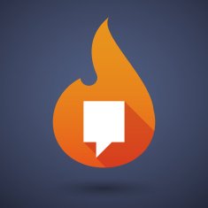 Flame icon with a tooltip