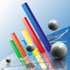 Progressive Bar chart Abstract vector illustration N6