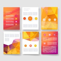 Templates Design Set of Web Mail Brochures Mobile Technology Infographic N286