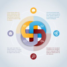 Round infographics concept