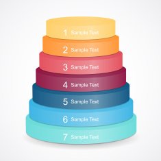 Vector 3D pyramid for business infographic