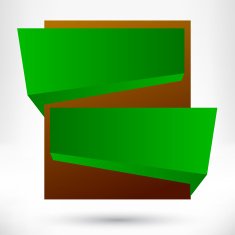 Blank empty origami design element Banner background N5
