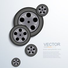 Vector modern wheels background N3