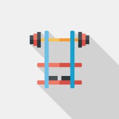 weightlifting flat icon with long shadow eps10 N18