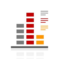 Bar Graph icon on a white background N179