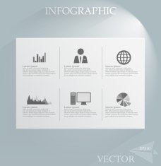 Abstract 3D Paper Infographics template