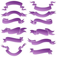 Vector Set of Ribbons for Your Text N2