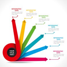 Vector of colorful arrow infographic