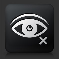 Black Square Button with Blind Icon N2