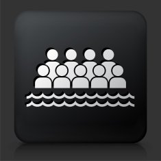 Black Square Button with Sea World Audience