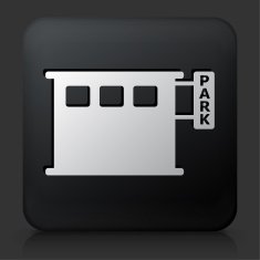 Black Square Button with Parking Lot