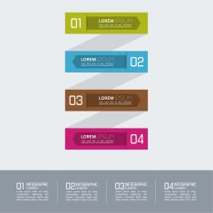 Multicolored paper stickers with numbers and signs N8