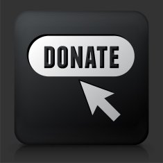 Black Square Button with Donate Click