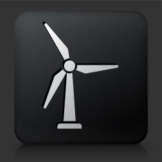 Black Square Button with Windmill N2