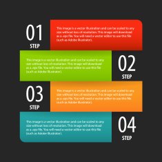 Simple modern infographics options banner box