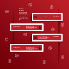 Christmas web or infographic elements in white frames N2