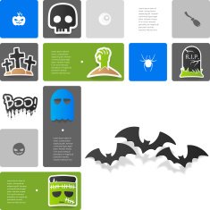 Halloween sticker infographic N40
