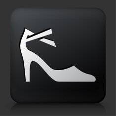 Black Square Button with Female Shoe N2