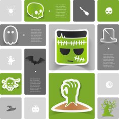 Halloween sticker infographic N41
