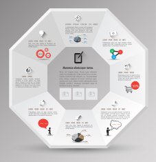 Octagons with icons