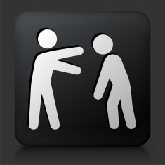 Black Square Button with Stick Figure & Drunk