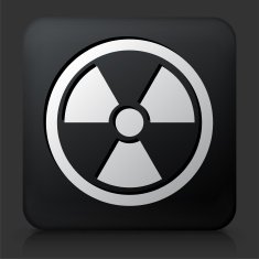 Black Square Button with Nuclear Symbol