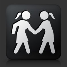 Black Square Button with Deal Icon