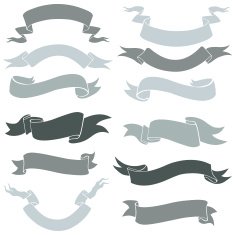 Vector Set of Ribbons for Your Text N3