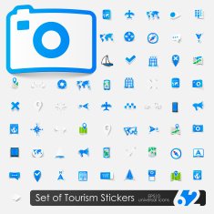 Set of summer tourism icons N507