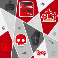 Halloween flat infographic N290