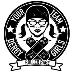 Women's roller derby league badge or label design