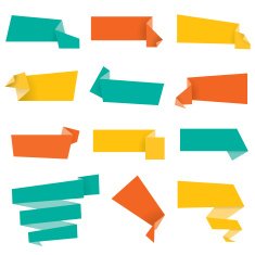Cutpaper Origami Speech Bubbles